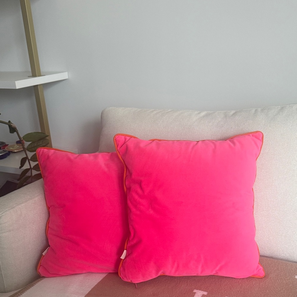 Vibrant Pink Throw Pillows (2)